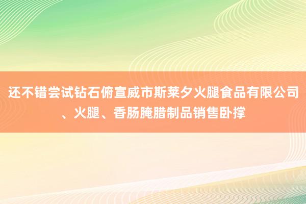 还不错尝试钻石俯宣威市斯莱夕火腿食品有限公司、火腿、香肠腌腊制品销售卧撑